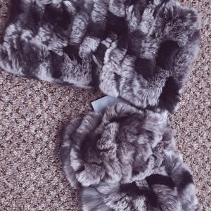 RESTOCKED Knitted Rex Rabbit Fur Accessories Set